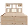 vidaXL Massivholzbett mit Regal ohne Matratze 135x190 cm Kiefernholz