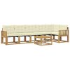 vidaXL Outdoor-Sofagarnitur 7 Stk. Wei&szlig; und Creme