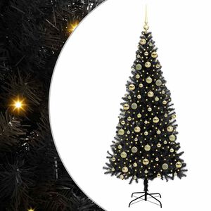 vidaXL Weihnachtsbaum Schwarz 210 cm PVC