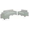 vidaXL Sofa Set 3 pcs Hellgrau 221 x 80 x 80 cm Samt