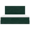 vidaXL Ottoman-Bett mit Matratzen Dunkelgr&uuml;n 180x200 cm Samt