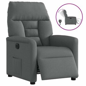 vidaXL Relaxsessel Elektrisch Dunkelgrau Stoff