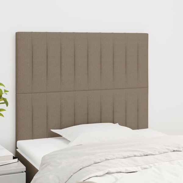 vidaXL Kopfteil Taupe 90x5x118/128 cm Stoff
