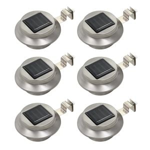 vidaXL Outdoor Solarleuchten 6 St&uuml;ck LED Rund 12 cm Wei&szlig;