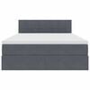 vidaXL Aufbewahrungsbett mit Matratze Dunkelgrau 140 x 200 cm Samt