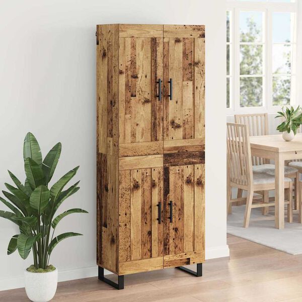 vidaXL Highboard Altholz 69,5 x 34 x 180 cm Holzwerkstoff
