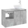 vidaXL Badezimmerm&ouml;bel-Set 2 stk. Betongrau Holzwerkstoff