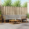 vidaXL Outdoor-Sofagarnitur mit Kissen 5 pcs Nat&uuml;rlich und Hellgrau