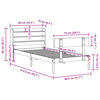 vidaXL Massivholzbett ohne Matratze Weiß 75x190 cm Kiefernholz