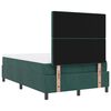 vidaXL Boxspringbett mit Matratze Dunkelgr&uuml;n 120 x 190 cm Stoff