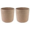 vidaXL Pflanztopfsatz 2 pcs Natur &Oslash; 28 x 28 cm 100% Tossa-Jute