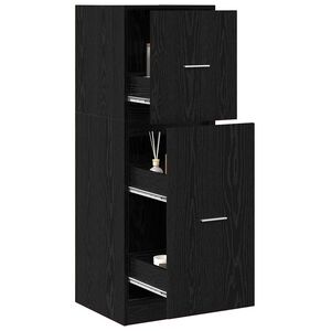 vidaXL Apothekerschrank Schwarze Eiche 40 x 41 x 118 cm Holzwerkstoff