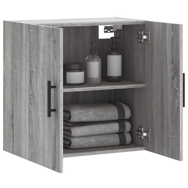 vidaXL Wandschrank Grau Sonoma 60x31x60 cm Holzwerkstoff
