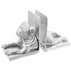 vidaXL Buchstützen 2 pcs Silber 12 x 15 x 18 cm Aluminium