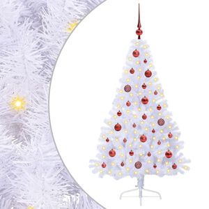 vidaXL K&uuml;nstlicher Weihnachtsbaum Wei&szlig; 150 cm PVC und Stahl