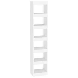 vidaXL B&uuml;cherregal/Raumteiler Wei&szlig; 40x30x198 cm