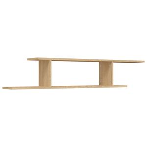 vidaXL TV-Wandregal Sonoma-Eiche 125x18x23 cm Holzwerkstoff