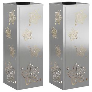 vidaXL Solar LED Weg Licht 2 stk. Warmes Wei&szlig; 18 x 18 x 50 cm