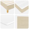 vidaXL LED Boxspringbett mit Matratze mit LED Creme 140 x 190 cm Stoff