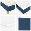 vidaXL Boxspringbett mit Matratze mit Matratze Blau 180 x 200 cm Stoff