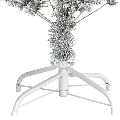 vidaXL Künstlicher Weihnachtsbaum mit Ständer Silber 120 cm PET