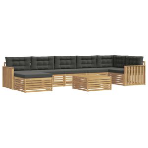 vidaXL Outdoor-Sofagarnitur 8 Stk. Wei&szlig; und Anthrazit