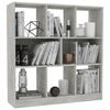 vidaXL Bücherregal Betongrau 97,5x29,5x100 cm Holzwerkstoff