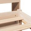 vidaXL Massivholzbett mit Regal ohne Matratze 135x190 cm Kiefer