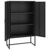 vidaXL Highboard Schwarz 80x35x135 cm Stahl