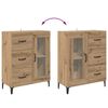 vidaXL Sideboard Artisan-Eiche 69,5 x 34 x 90 cm Verbundholz und Eisen