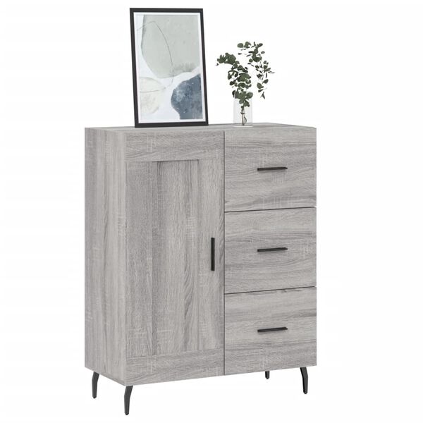 vidaXL Sideboard Grau Sonoma 69,5x34x90 cm Holzwerkstoff