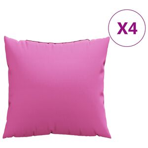 vidaXL Streupillows Uni 4 pcs Rosa 40 x 40 cm Polyesterstoff