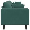 vidaXL Sofa mit Kissen Dunkelgrün 250 x 77 x 76 cm Samt