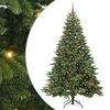 vidaXL K&uuml;nstlicher Weihnachtsbaum mit 300 LEDs Gr&uuml;n 210 cm PE und PVC