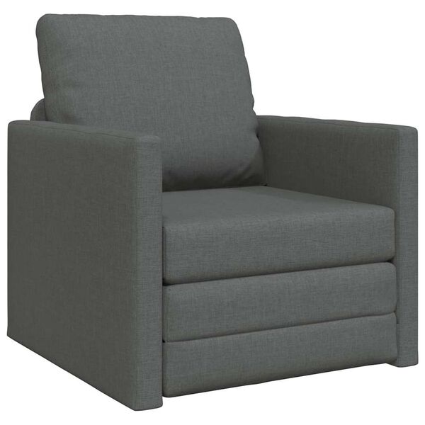 vidaXL Schlafsofa 60cm Dunkelgrau Stoff