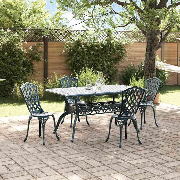 vidaXL Garten Essgruppe 5 pcs Gr&uuml;n Aluminium