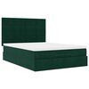 vidaXL Ottoman-Bett mit Matratzen Dunkelgr&uuml;n 140x190 cm Samt