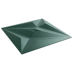 vidaXL Wandpaneele 24 stk. 50 x 50 cm Stern Gr&uuml;n XPS Schaum
