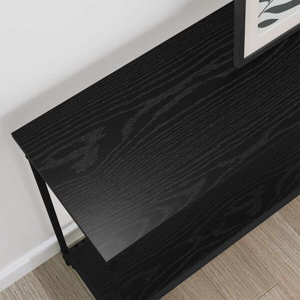 vidaXL Konsolentisch mit Regal Schwarz Eichen-Optik 101 x 30.5 x 75 cm