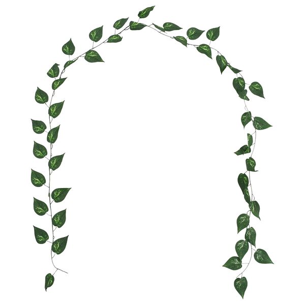 vidaXL K&uuml;nstlicher Pothos 5 pcs Gr&uuml;n 300 cm Kunststoff