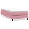 vidaXL Boxspringbett ohne Matratze Rosa 100x220 cm Samt