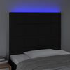 vidaXL LED Kopfteil Schwarz 100x5x118/128 cm Stoff