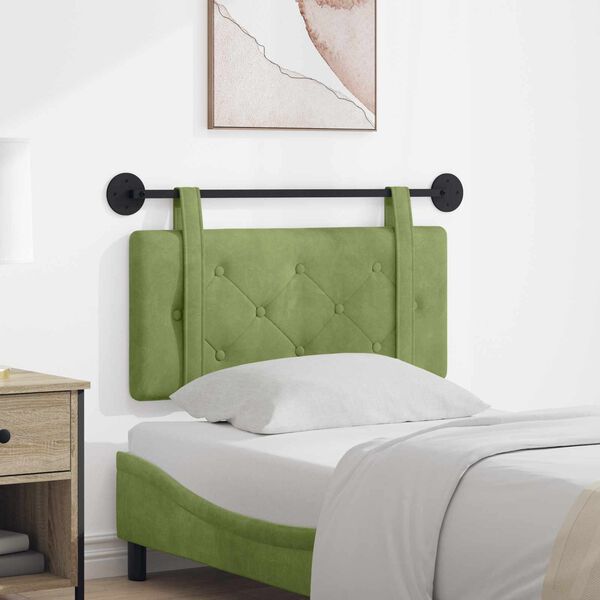 vidaXL H&auml;ngevorderseite Wandmontiert Hellgr&uuml;n 100 x 55 x 5 cm Samt