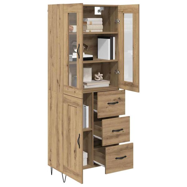 vidaXL Highboard Artisan-Eiche 69,5 x 34 x 90 cm Holzwerkstoff