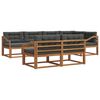 vidaXL Outdoor-Sofagarnitur 8 stk. Natur und Anthrazit