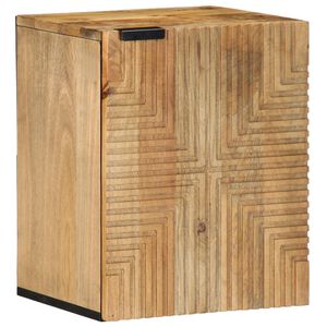 vidaXL Bad-H&auml;ngeschrank Braun 38x33,5x48 cm Massivholz Mango