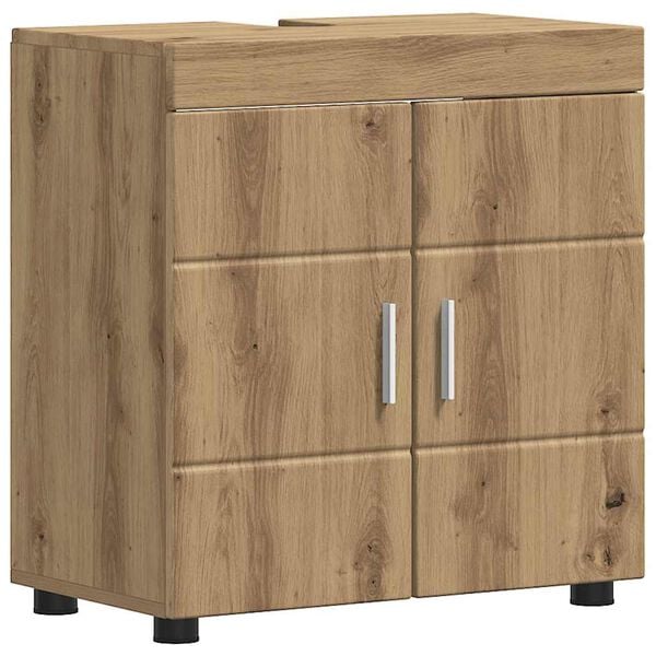 vidaXL Badezimmerschrank-Set TULUM Artisan-Eiche 60 x 34 x 63 cm
