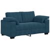 vidaXL 2-teiliges Sofa-Set mit Kissen, blauer Samt