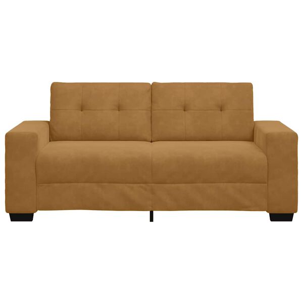 vidaXL Zweisitzer-Sofa Braun 180x77x82 cm Samt