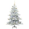 vidaXL K&uuml;nstlicher klappbarer Weihnachtsbaum Wei&szlig; 150 cm PVC und Stahl